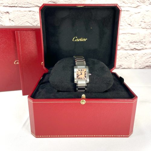 】Cartier(カルティエ)　タンク フランセーズ　ピンクシェル